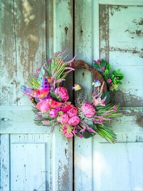Pink Mermaid Summer wreath